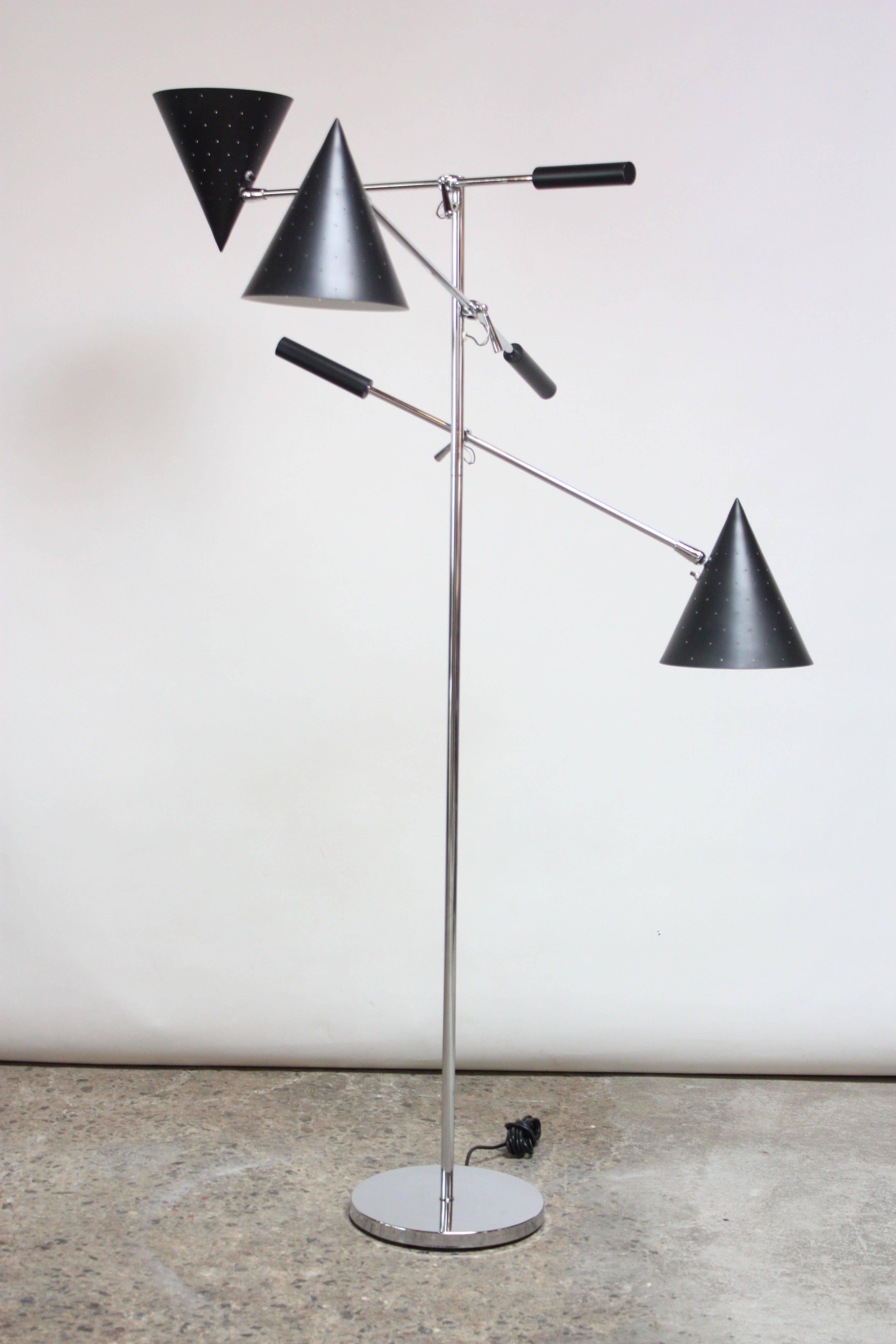 Mid-Century Modern Triennale Style Floor Lamp by Lightolier