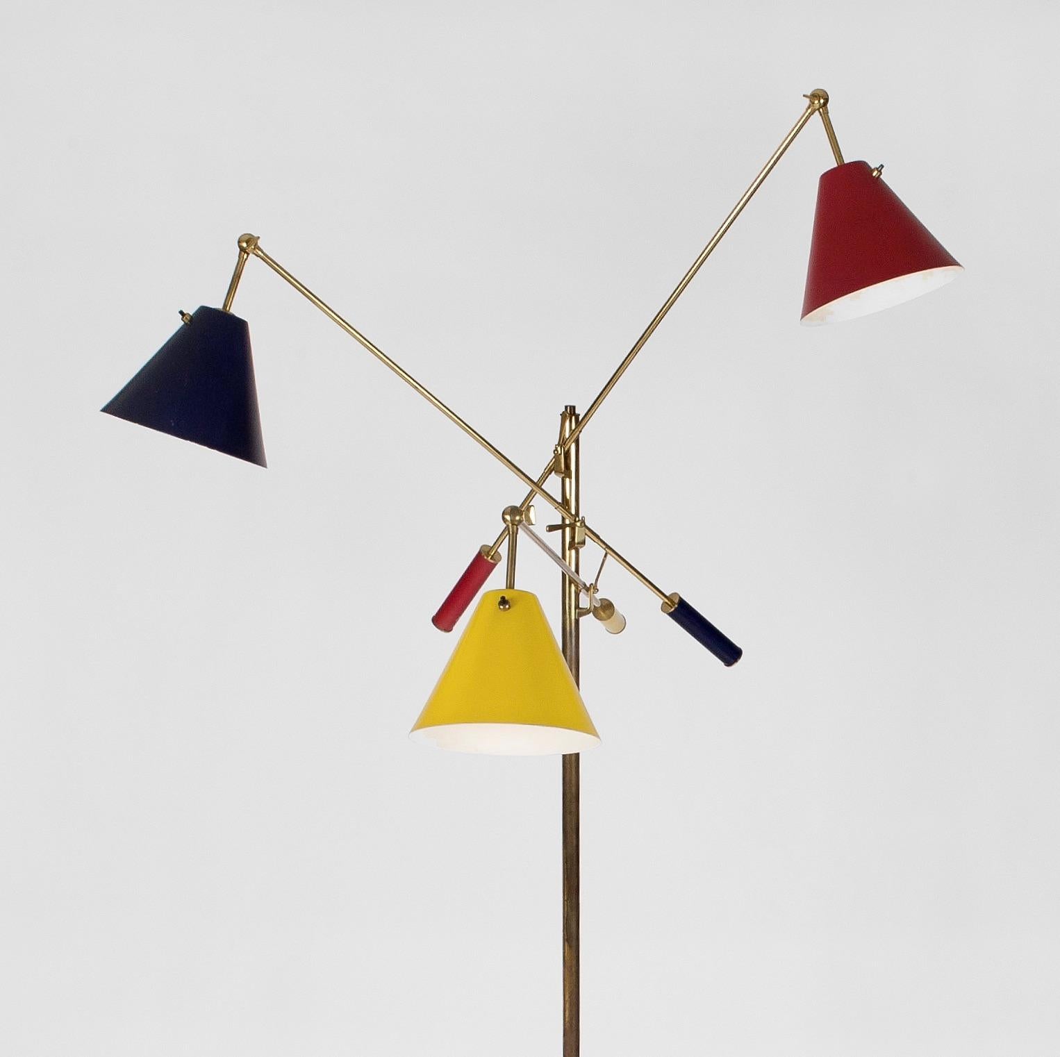 Stehlampe „Trienniale“ Mod. 12128 von Angelo Lelli für Arredoluce, Italien, um 1955 im Angebot 1