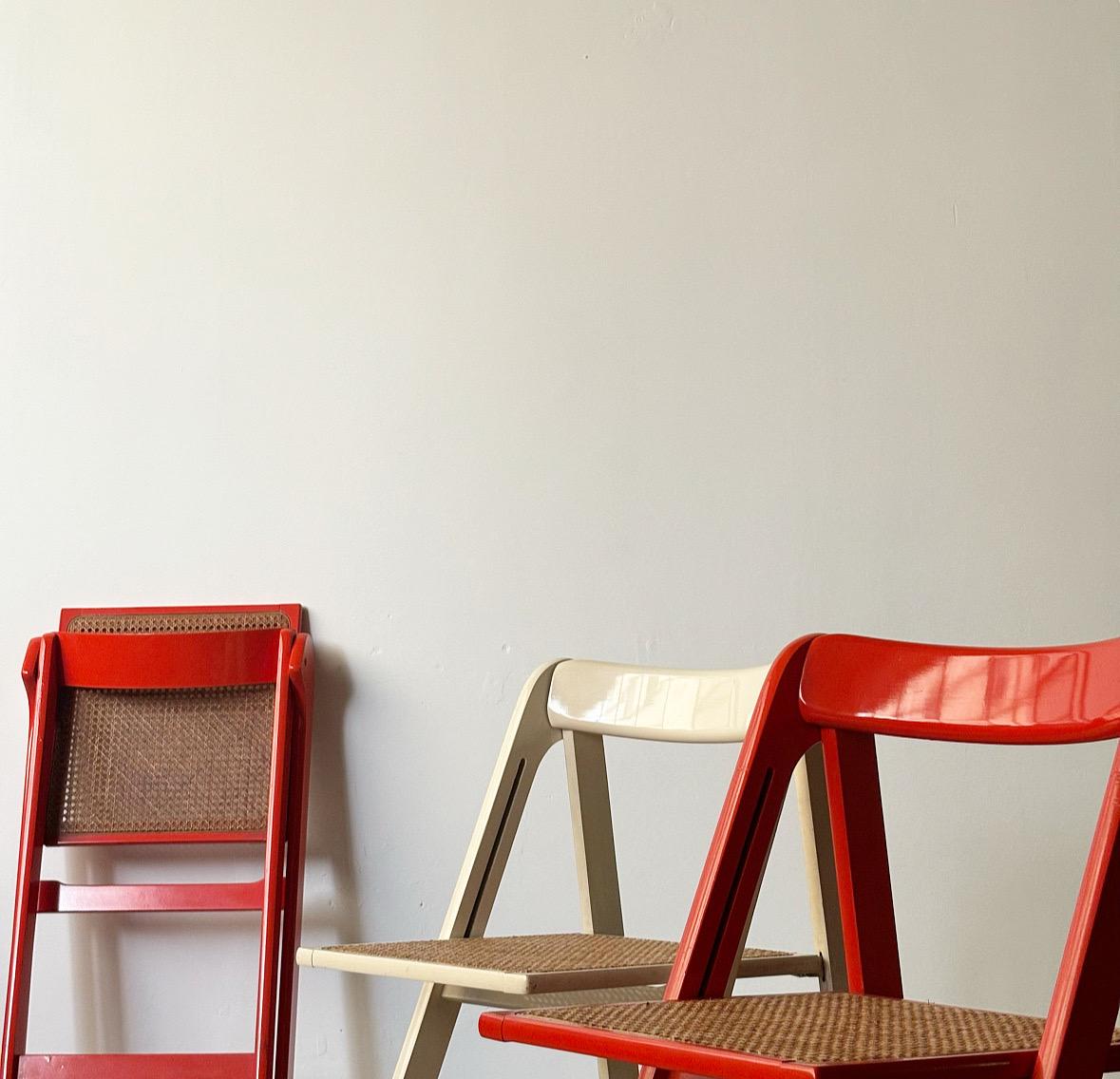Rattan Trieste Chairs by Jacober and d'Aniello for Bazzani, 1960's