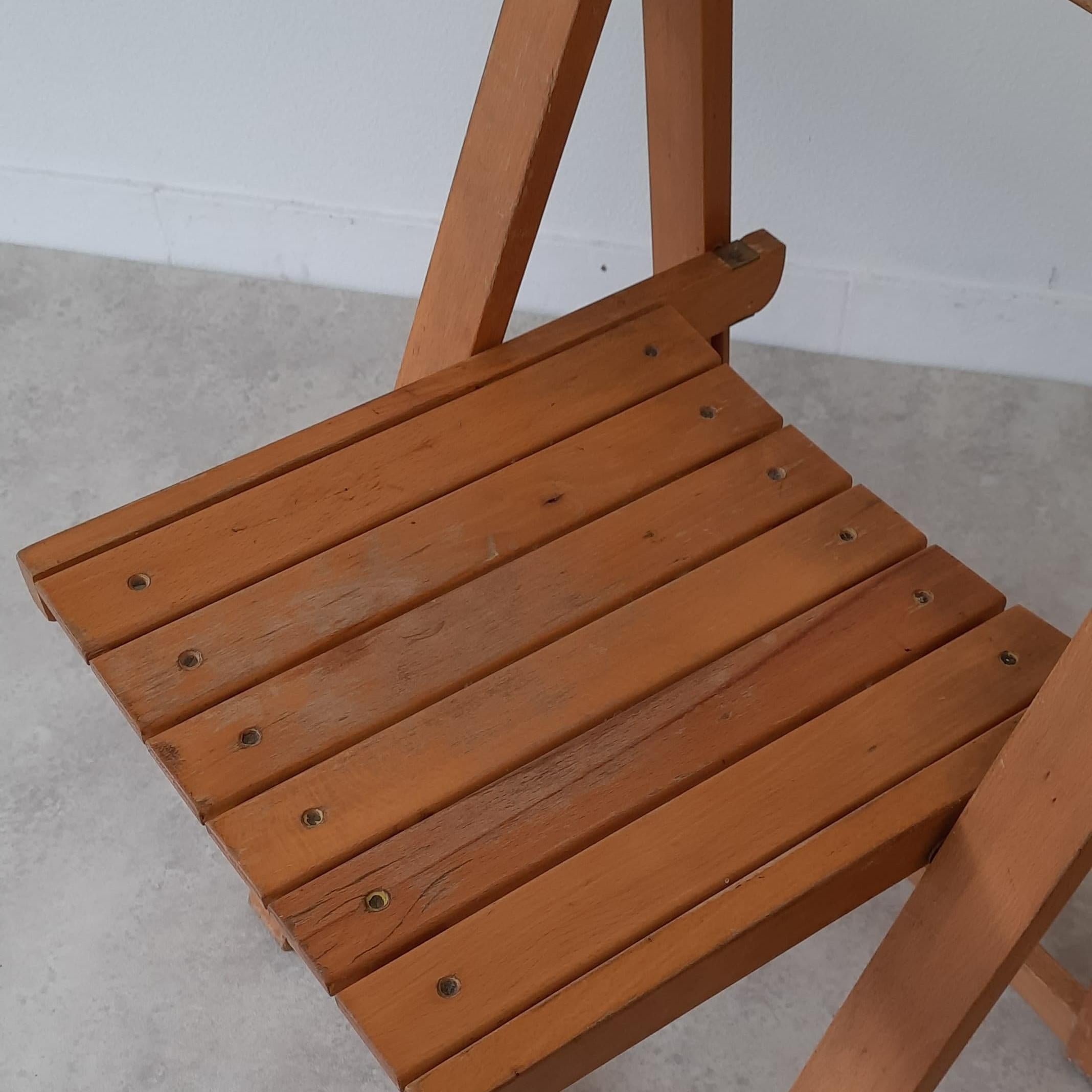 Italian Trieste folding chairs, Aldo Jacober Bazzani For Sale