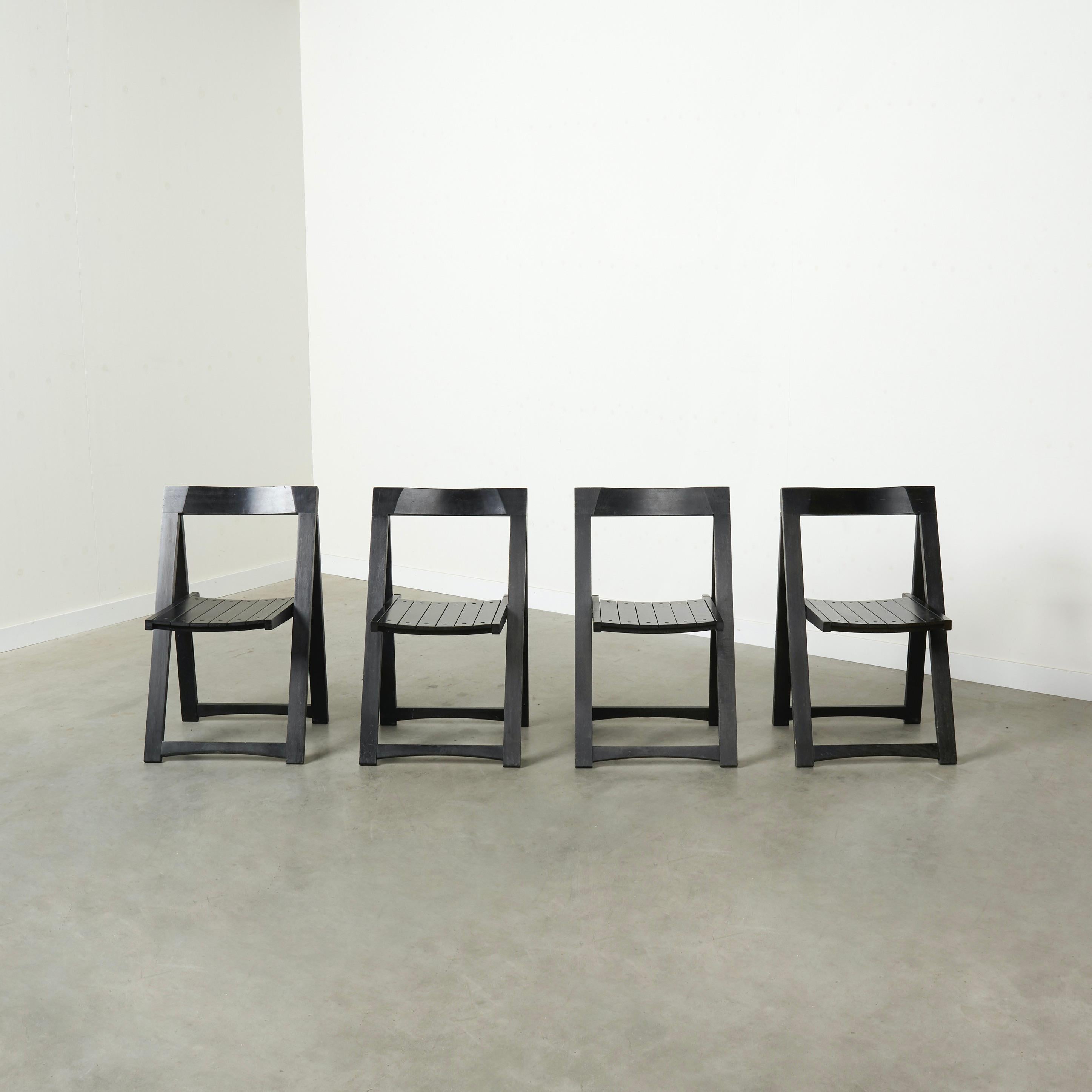Milieu du XXe siècle Chaises pliantes Trieste d'Aldo Jacober, années 1960 en vente