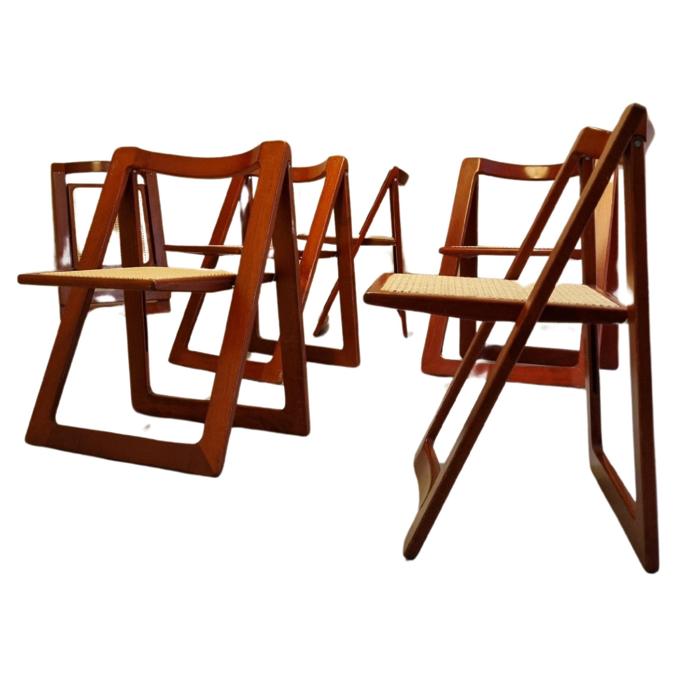 Trieste Folding Chairs by Aldo Jacober and Pierangela D' Aniello for Bazzani  For Sale