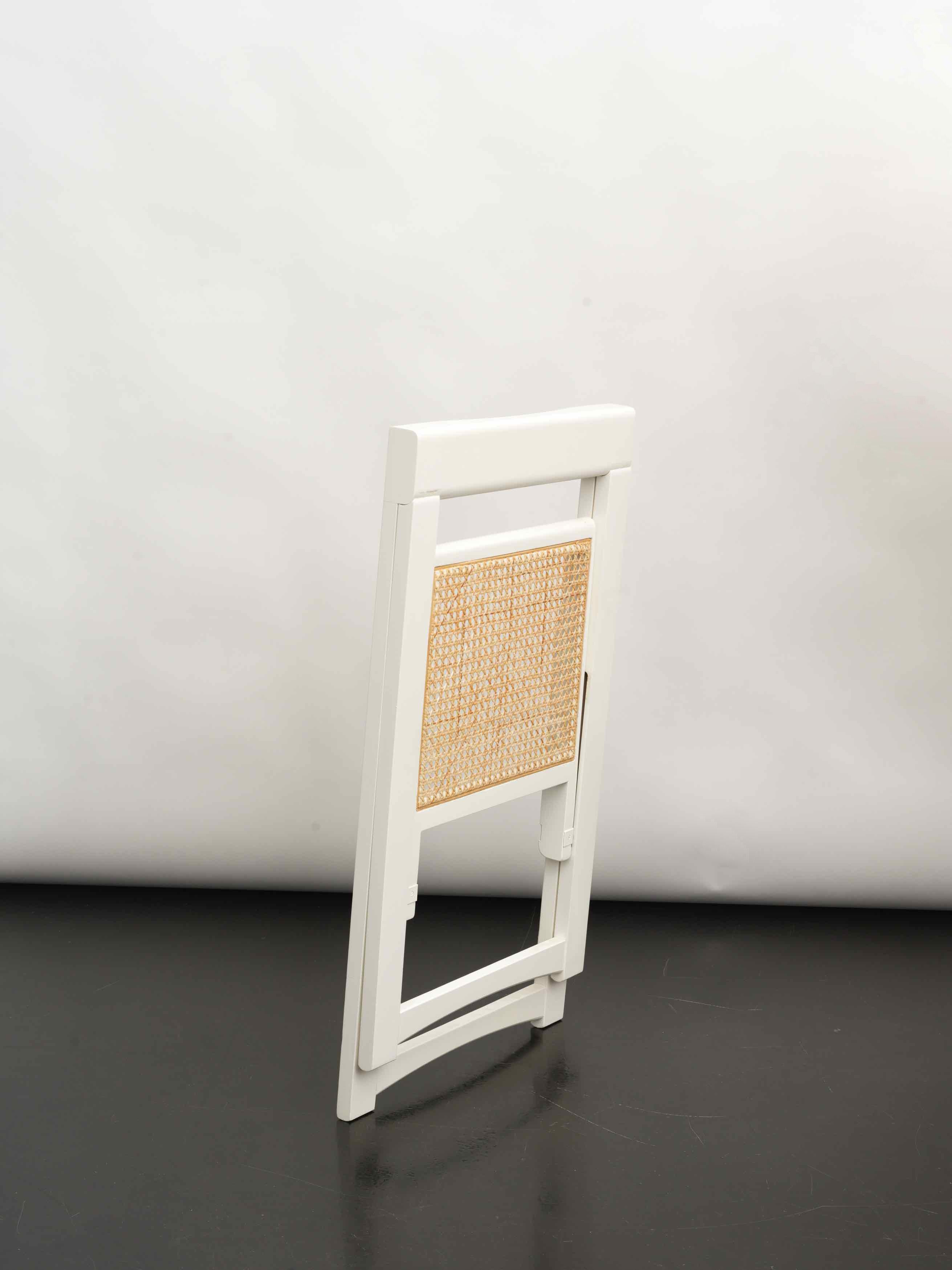 Rattan 'Trieste' folding rattan chair in the style of Aldo Jacober, 1970s For Sale