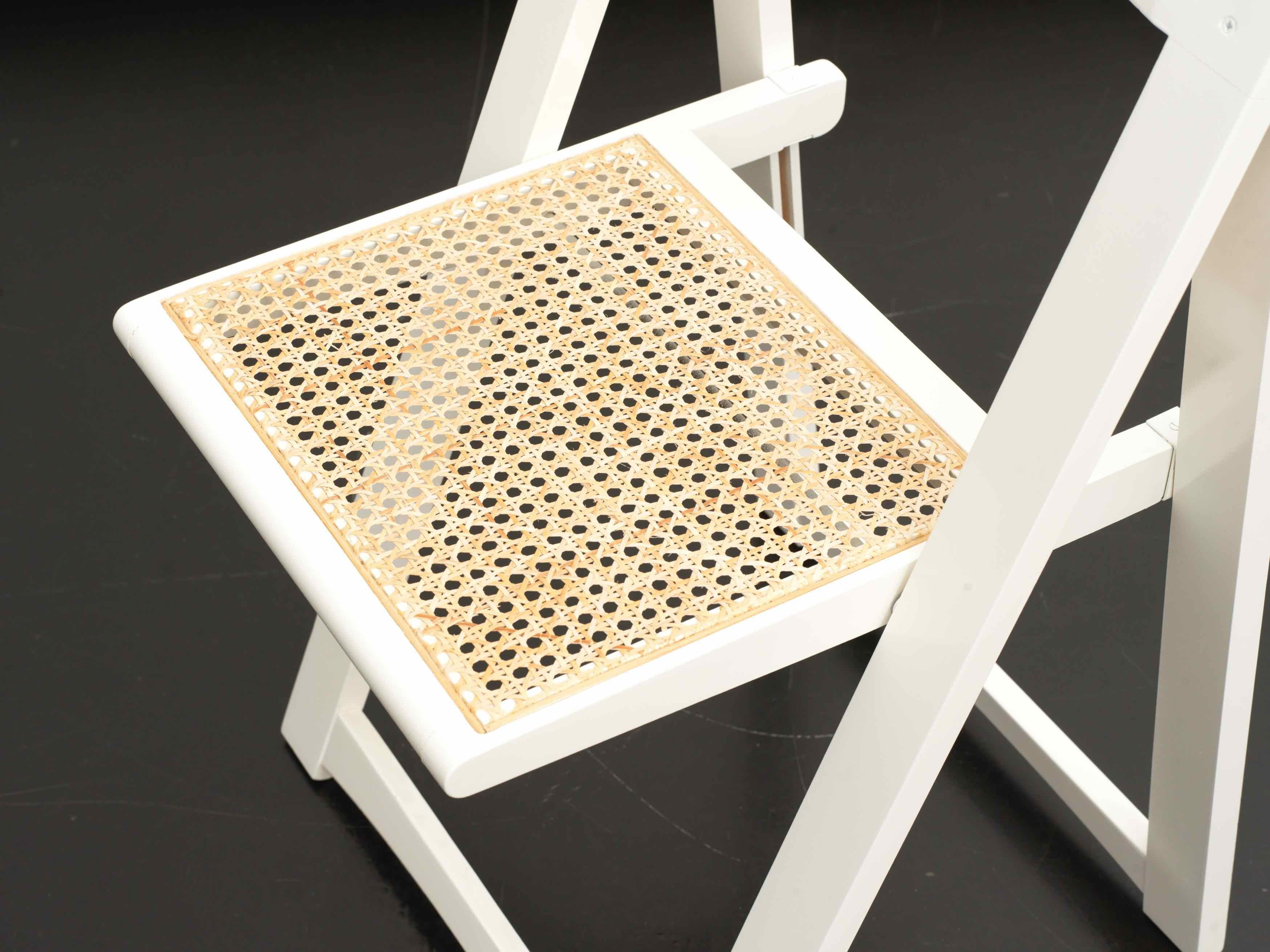'Trieste' folding rattan chair in the style of Aldo Jacober, 1970s For Sale 2