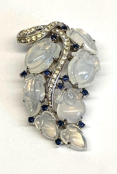 Trifari 1950s Alfred Philippe Moon Stone Fruit Salad Pin