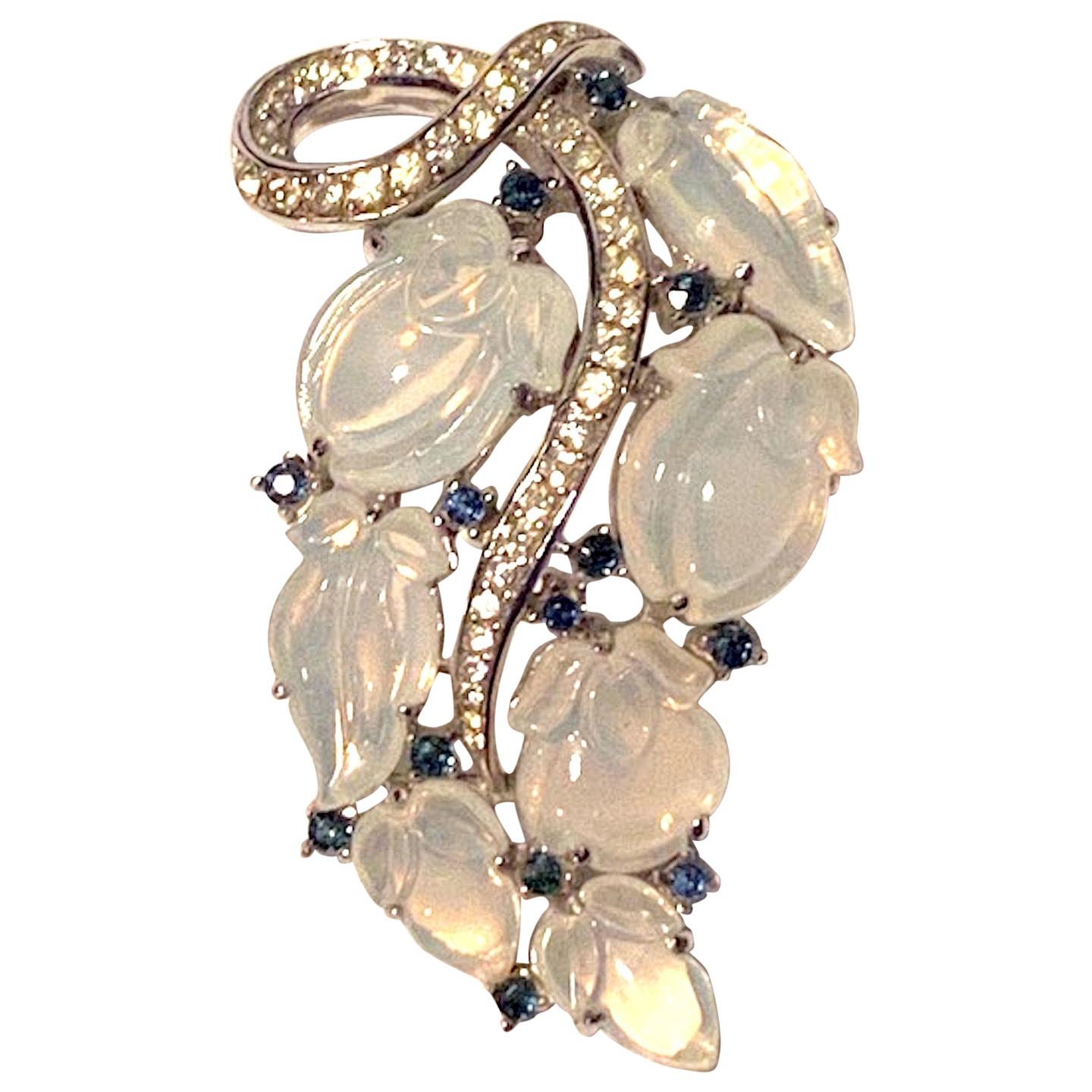 Trifari 1950s Alfred Philippe Moon Stone Fruit Salad Pin