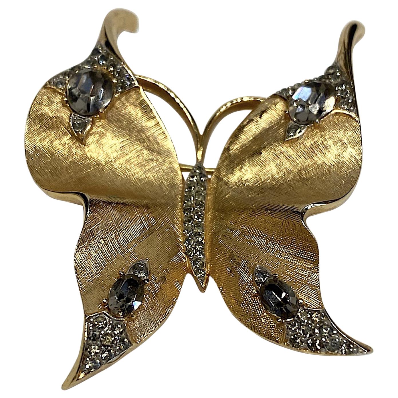 Trifari 1950s Butterfly Brooch