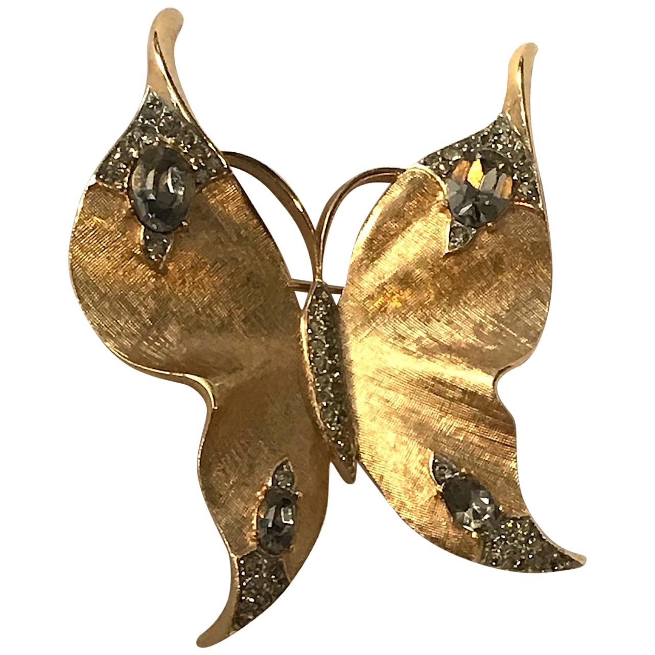 Trifari 1950s Butterfly Brooch