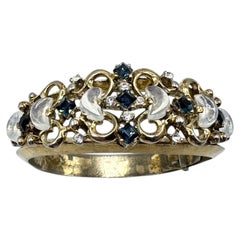 Trifari 1950s "Claire de Lune" Gold and Rhinestone Bracelet