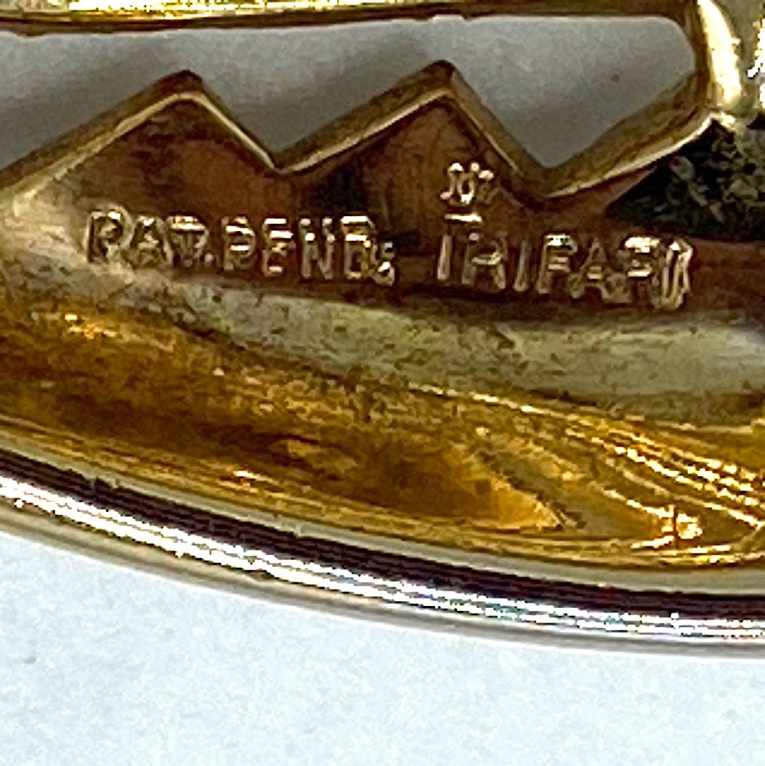Trifari 1953 Gold Heart Brooch & Pendant 2