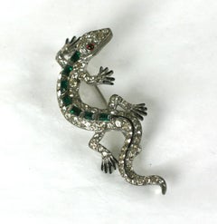 Trifari Alfred Philippe Art Deco Lizard Brooch
