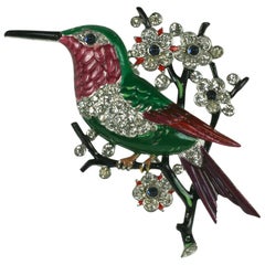 Trifari Alfred Philippe Broche oiseau colibri