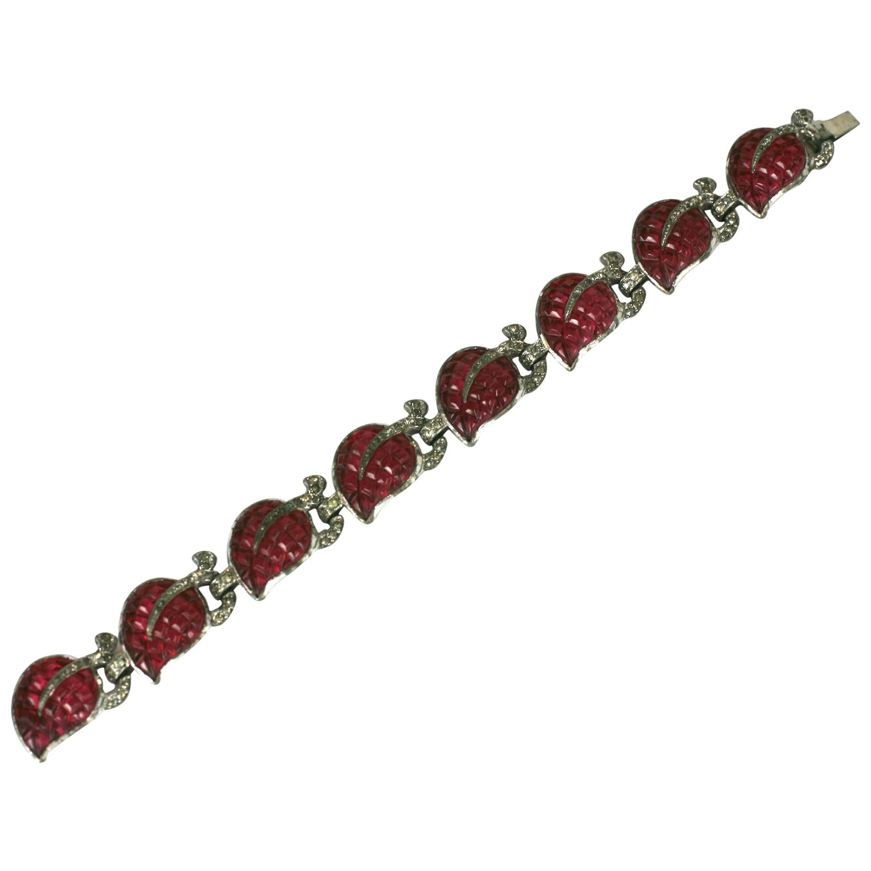 Trifari Alfred Philippe Invisibly Set Bracelet For Sale