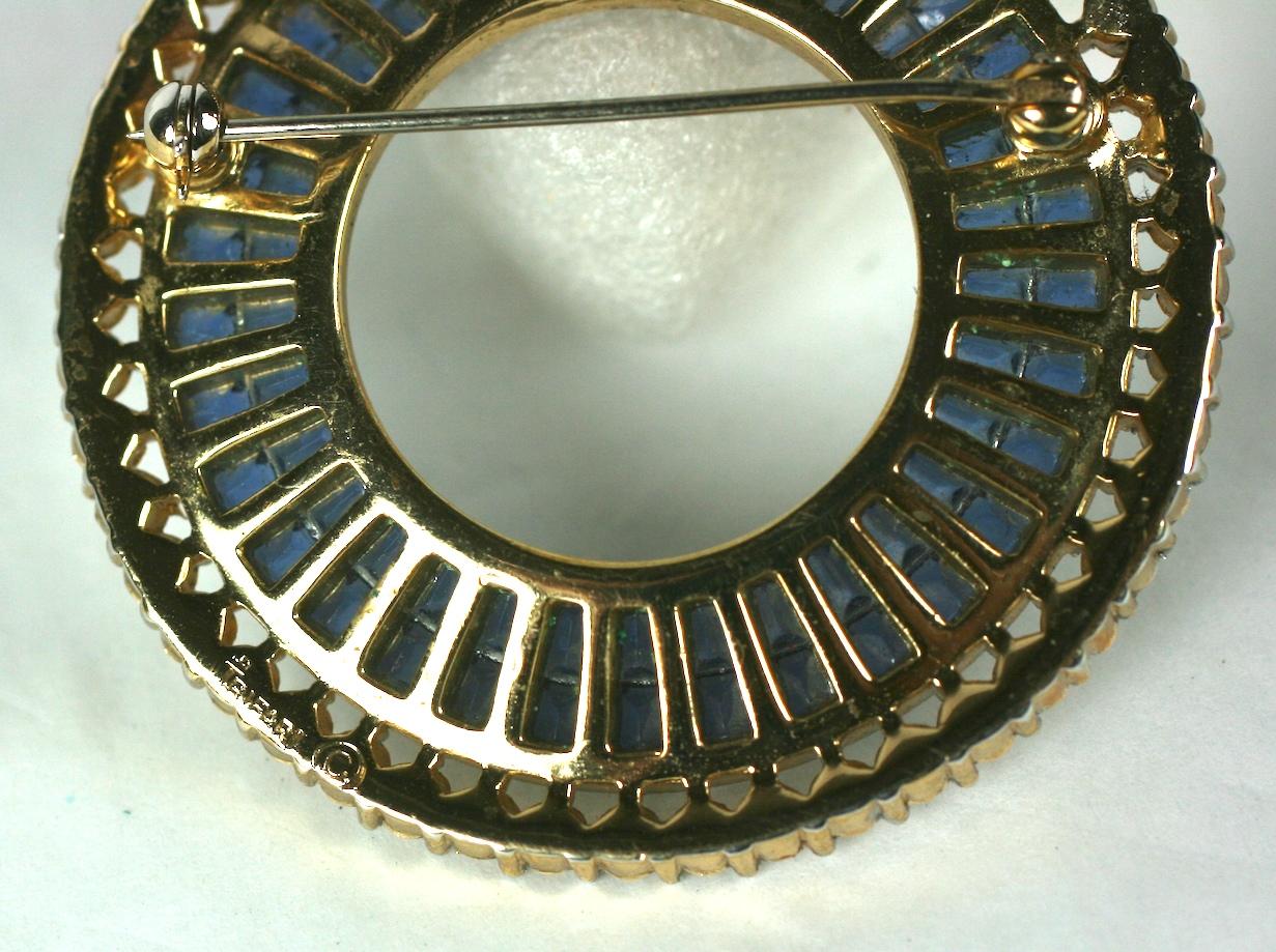 Women's Trifari Alfred Philippe Invisibly Set Circle Brooch For Sale