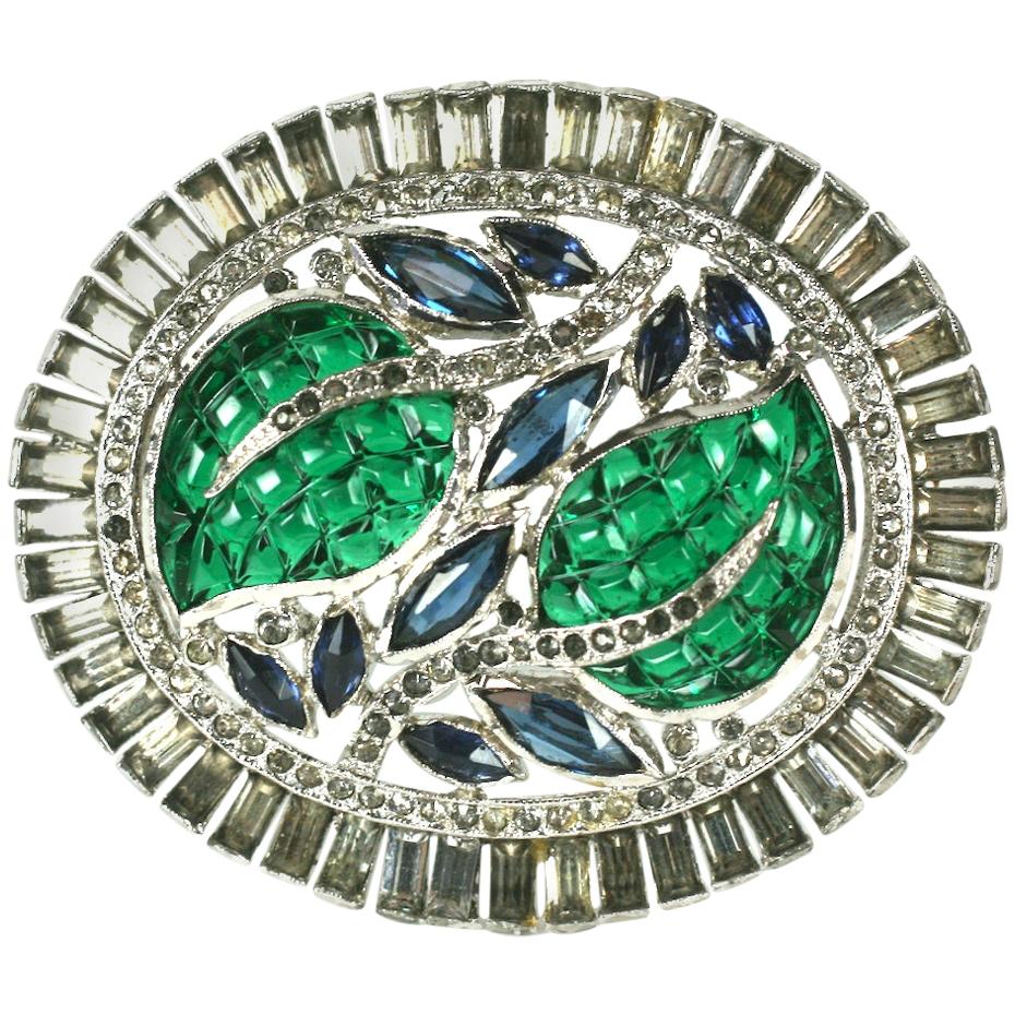 Trifari Alfred Philippe Invisibly Set Oval Brooch