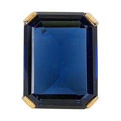 Trifari Alfred Phillipe Large Sapphire Clip