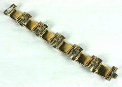 Trifari Alfred Phillippe Retro Basket Weave Link Bracelet