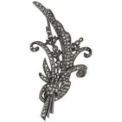 Trifari Art Deco Floral Spray Brooch from 1941