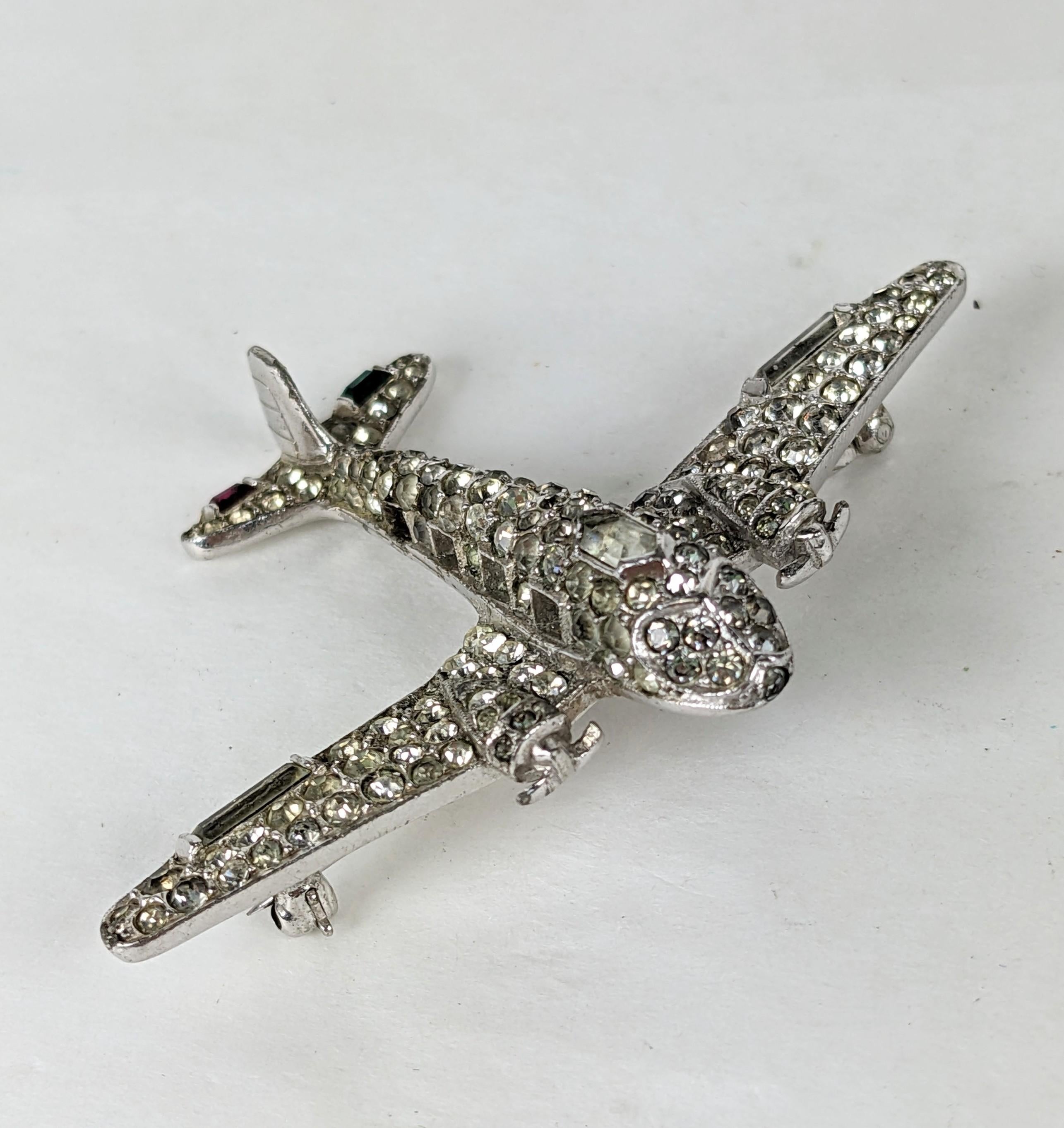 Trifari Plano Art Deco Pave en venta 1