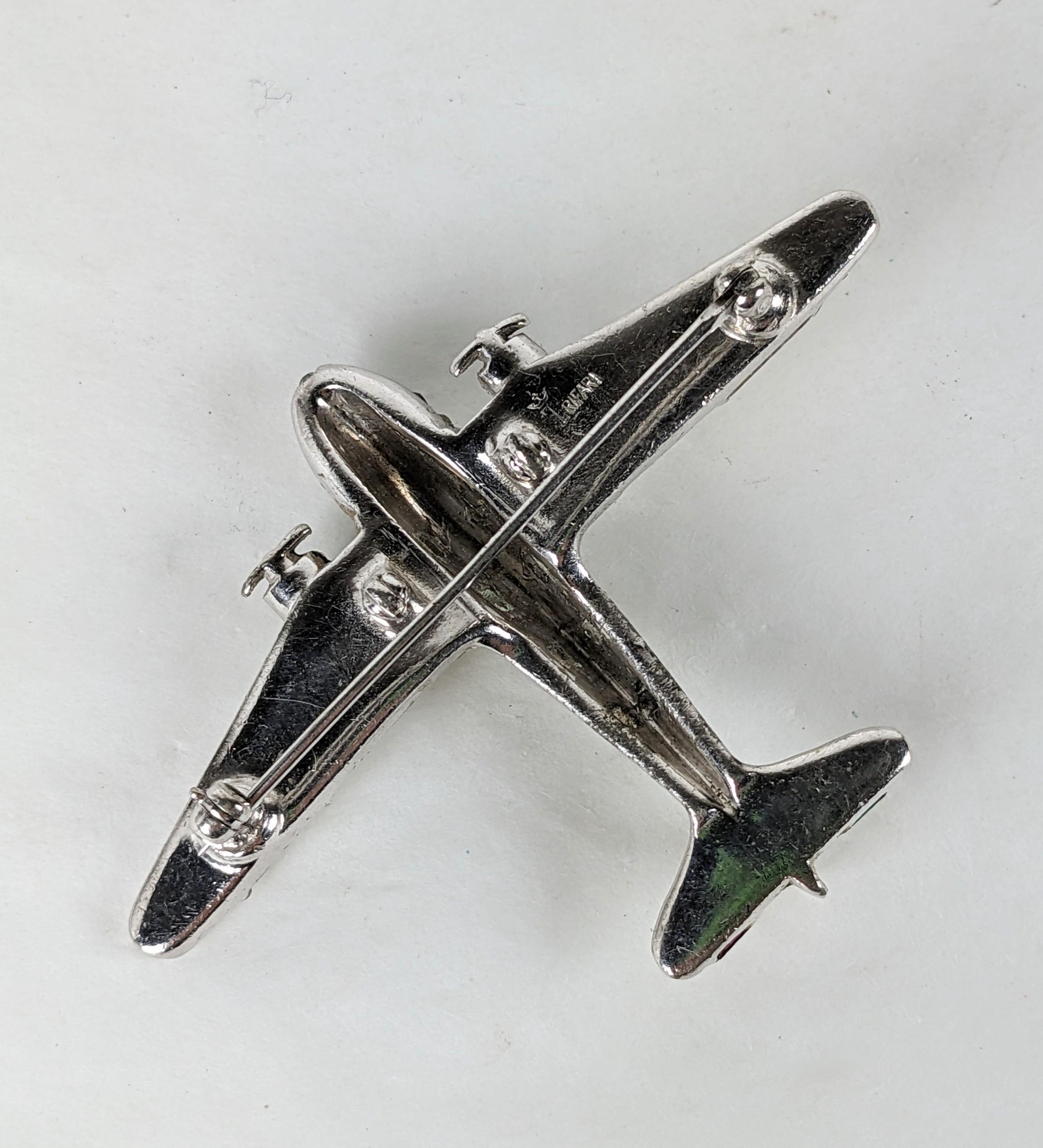 Trifari Plano Art Deco Pave en venta 2