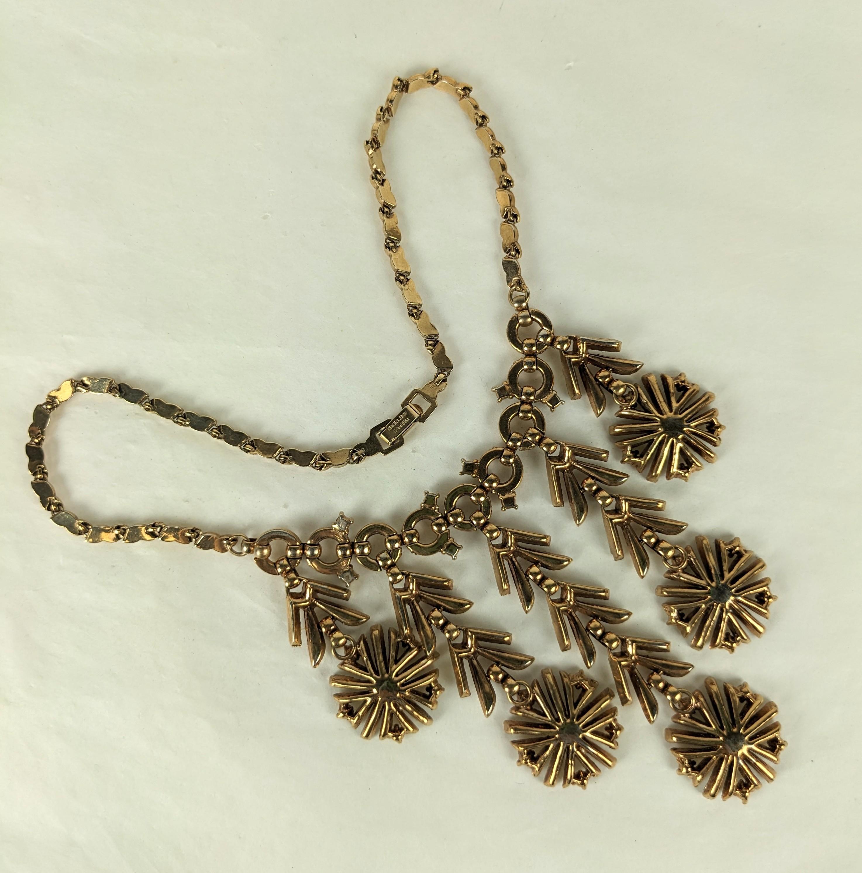Trifari Articulated Snowflake Necklace  For Sale 1