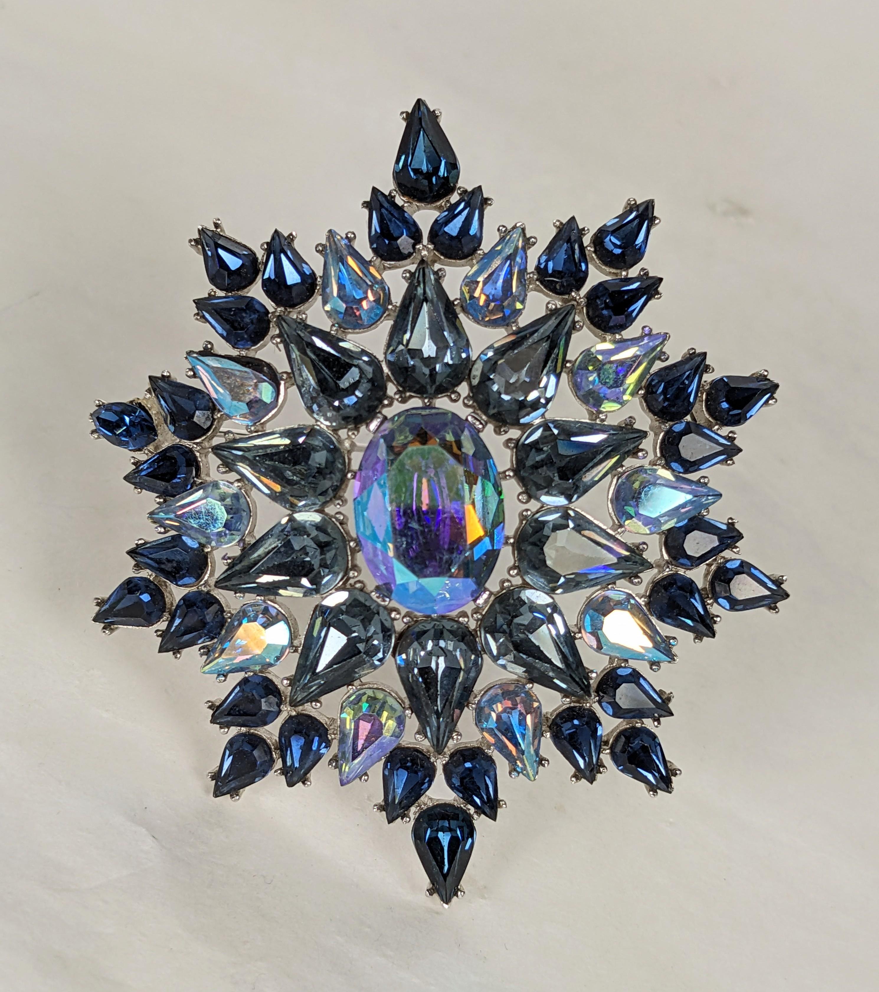 Trifari Aurora and Sapphire Jeweled Crest For Sale 1
