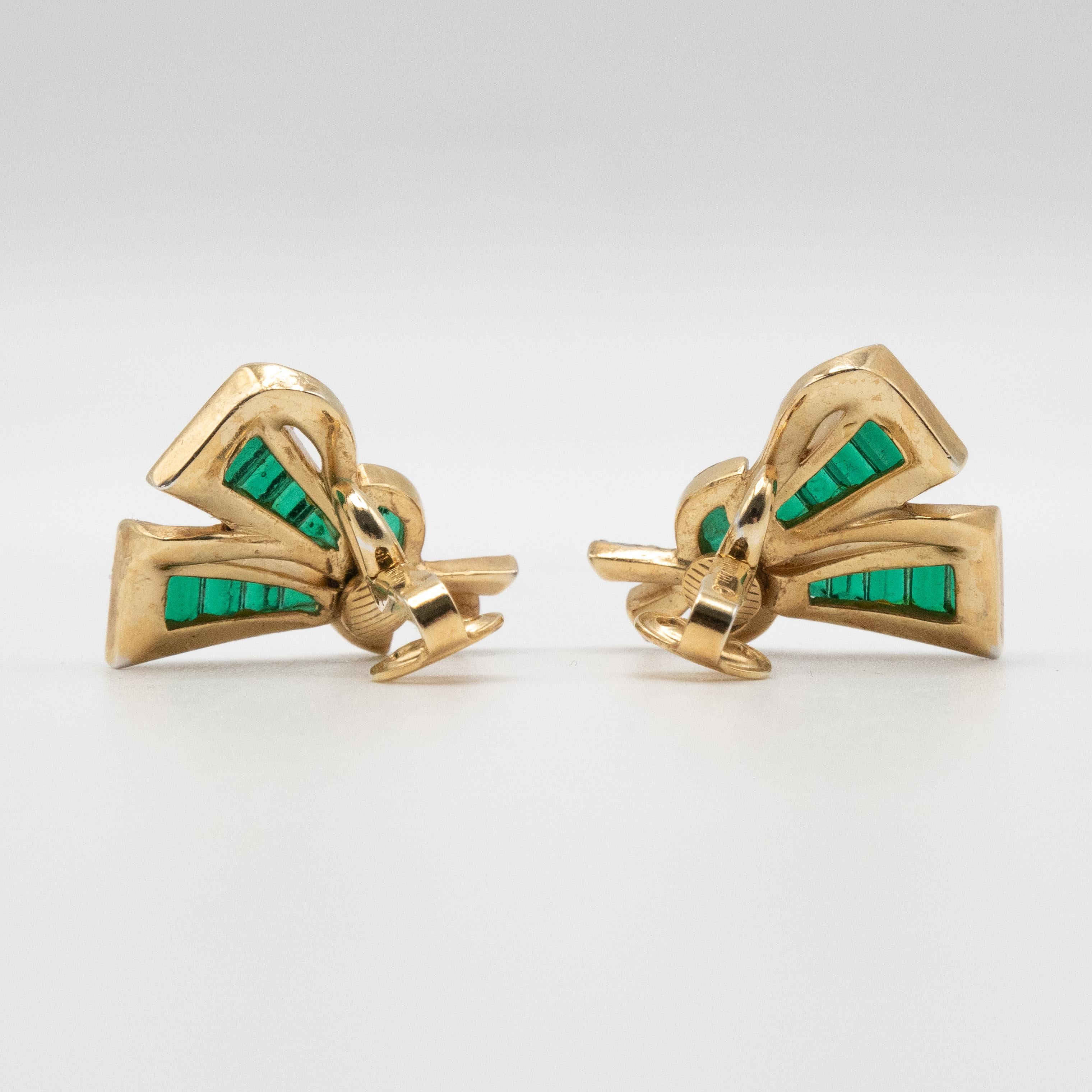 TRIFARI by ALFRED PHILIPPE Invisibly Set Knotted Bow Earrings For Sale 1