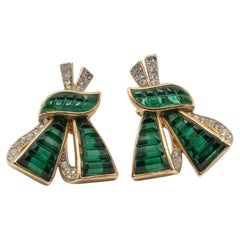TRIFARI by ALFRED PHILIPPE Invisibly Set Knotted Bow Earrings