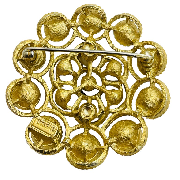 Broche Vintage Signée TRIFARI – Bijou De Créateur, Occasion, Magnifique Pièce De Collection
