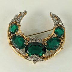 Trifari Empress Eugenie Series Crescent Moon Brooch