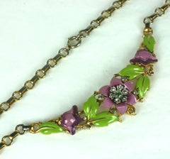 Trifari Enamel Bellflower "Rue de la Paix" Necklace, Alfred Phillipe