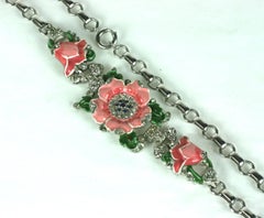 Trifari Enamel Flower "Rue de la Paix" Necklace, Alfred Phillipe