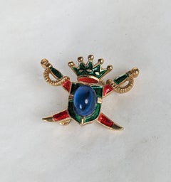 Trifari Enamel Heraldic Mini
