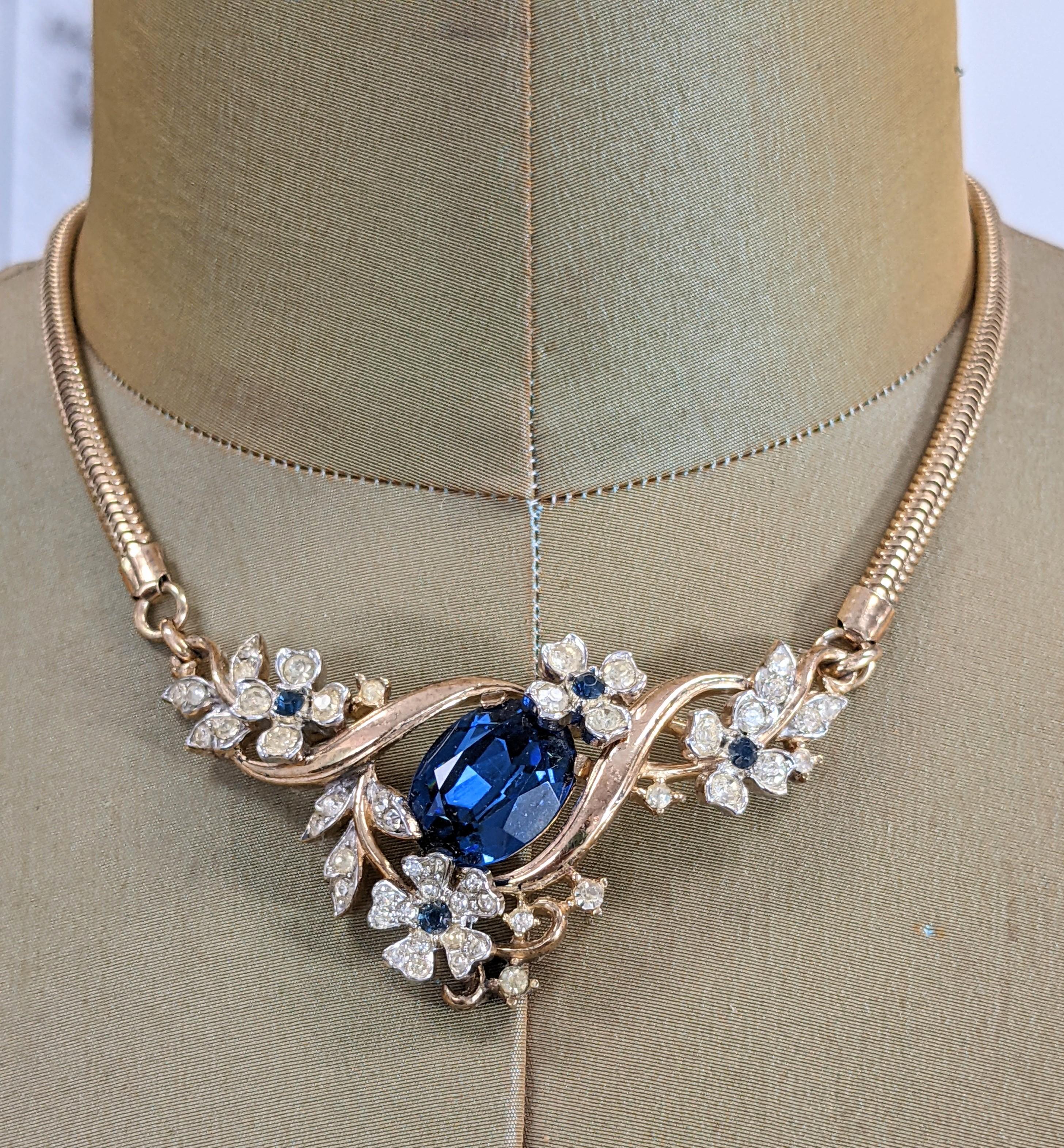 Women's or Men's Trifari Eugenie Sapphire Necklace