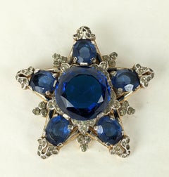 Trifari Eugenie Sapphire Star Brooch, Alfred Phillipe