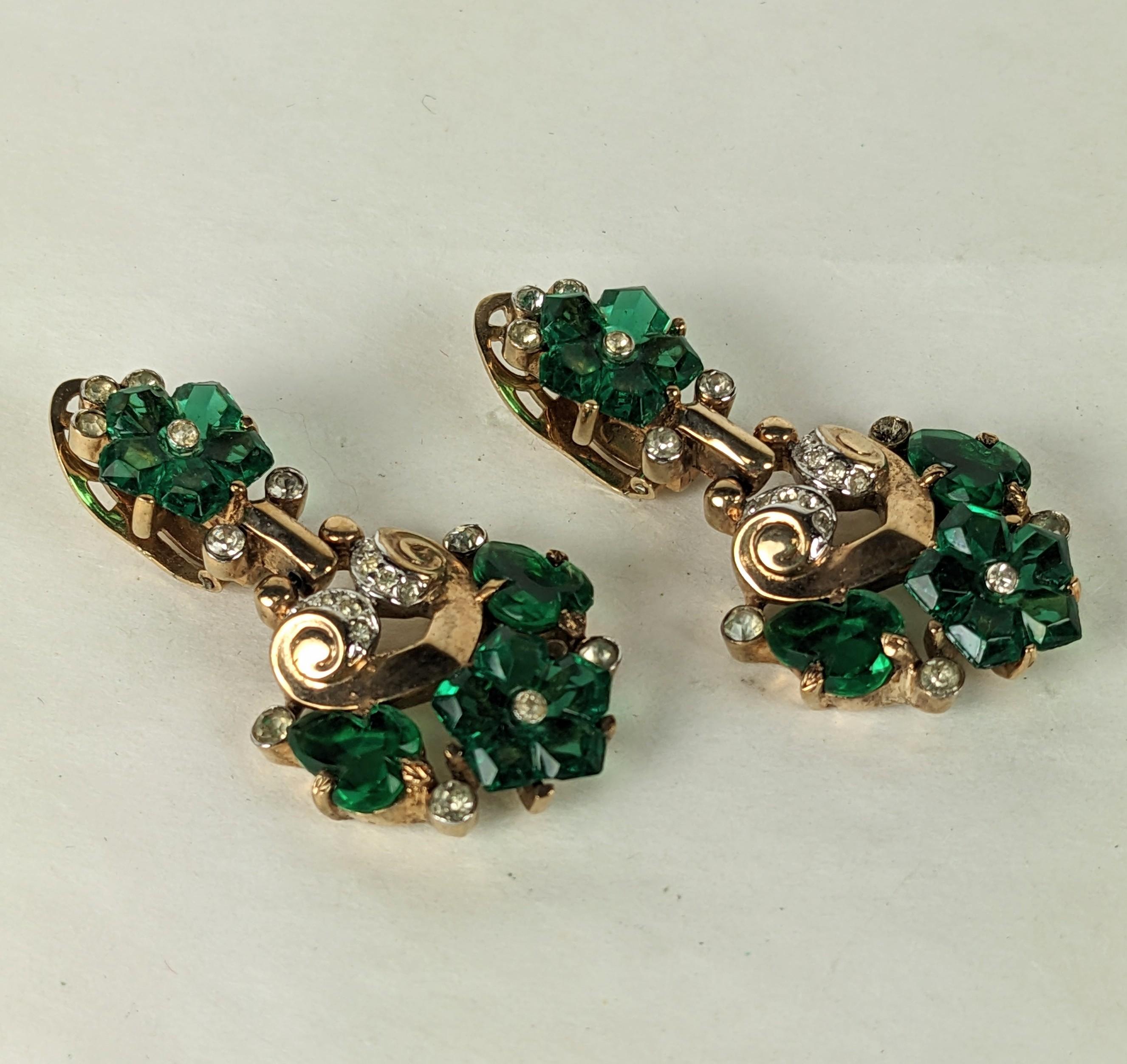 Trifari  Fleur de Paris Cut Fruit Salad Earrings, Alfred Philippe In Good Condition For Sale In New York, NY