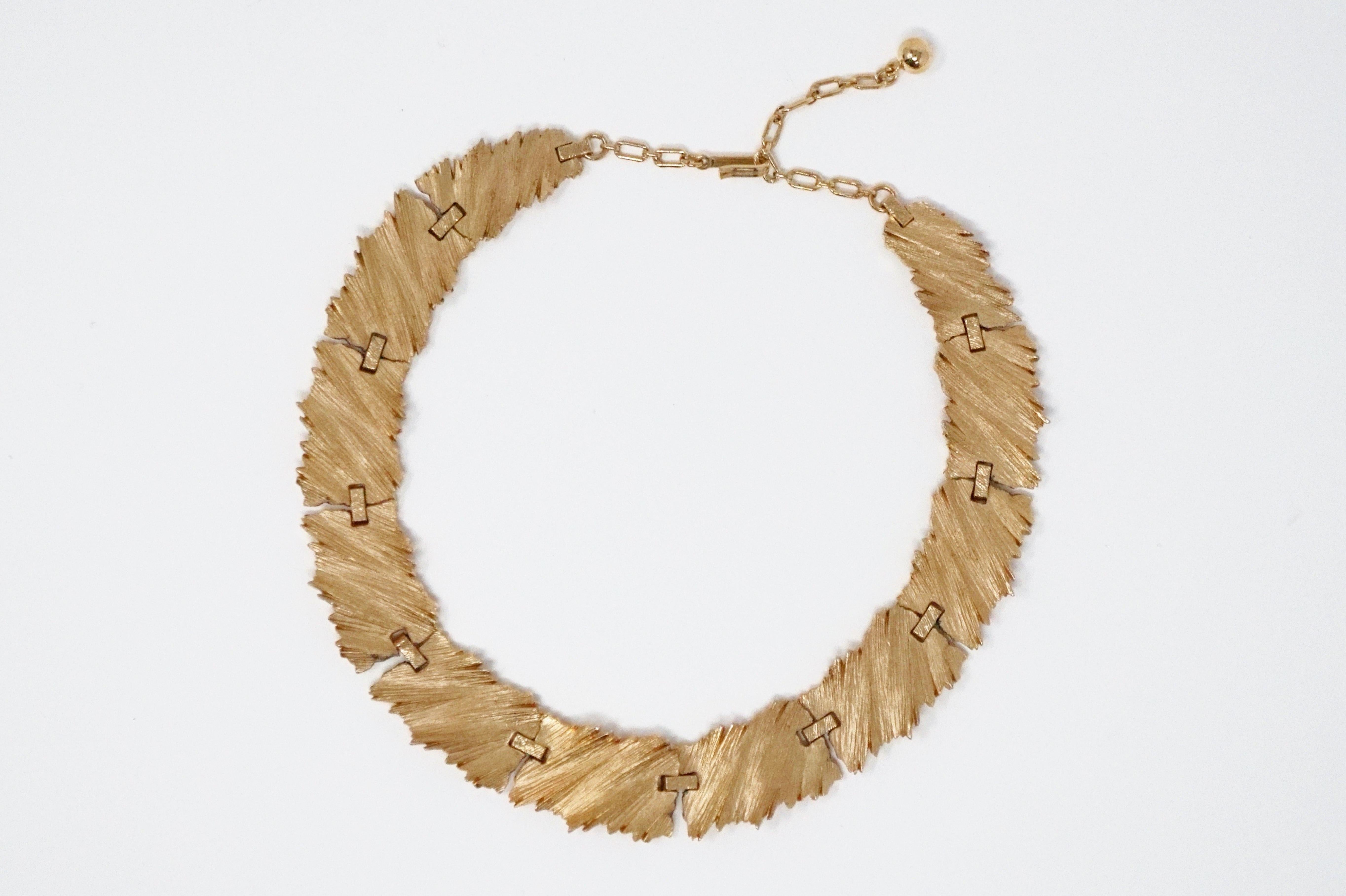 trifari gold choker necklace