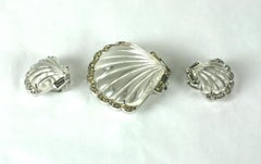 Trifari Jelly Belly Moon Shell Demi Parure