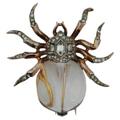 Vintage Trifari Jelly Belly Spider Costume Jewelry Clip