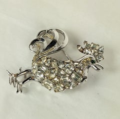 Trifari Jeweled Rooster Brooch, Jeweled Symphony Series