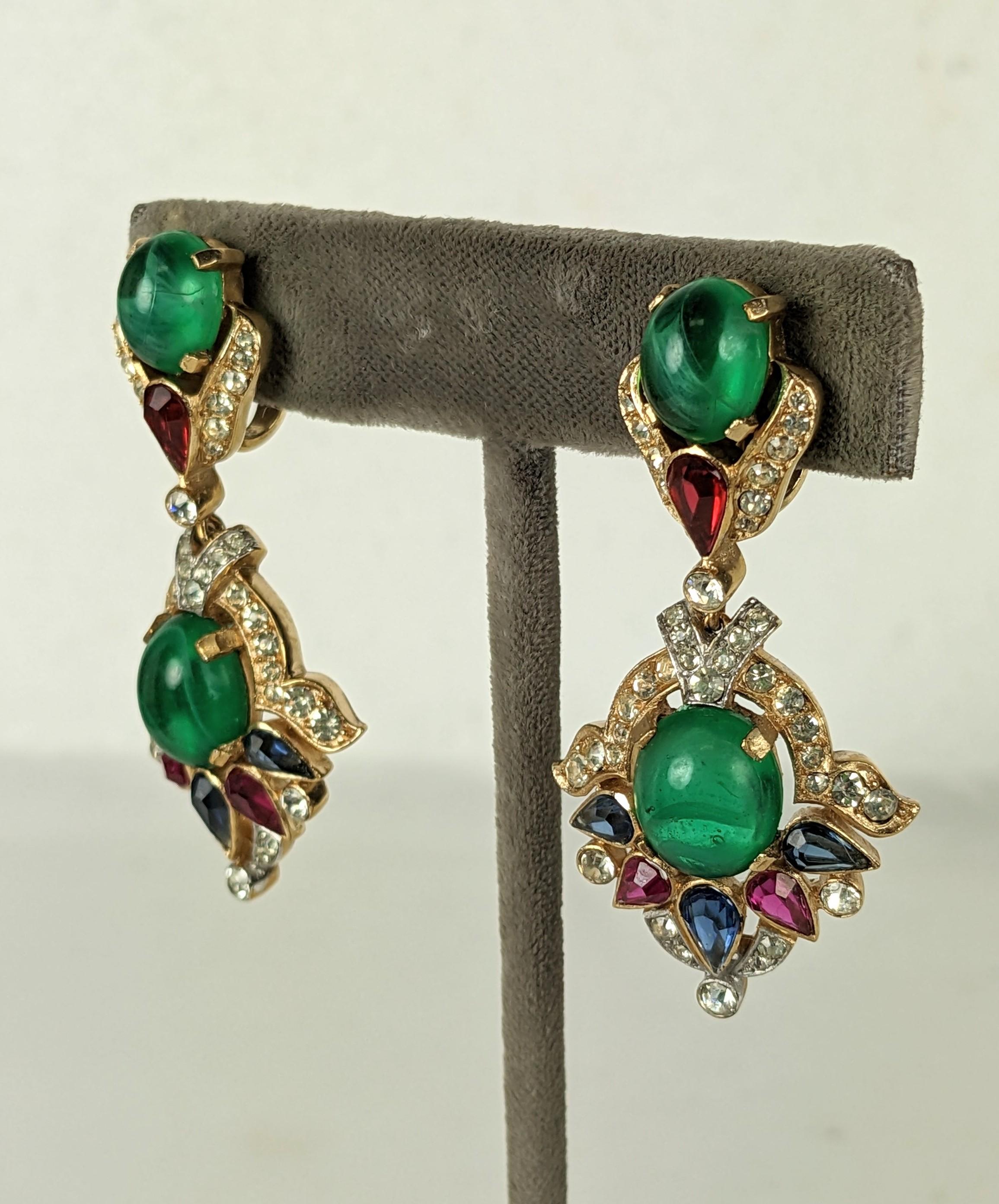 Trifari Jewels of India Moghul-Ohrringe (Anglo-indisch) im Angebot