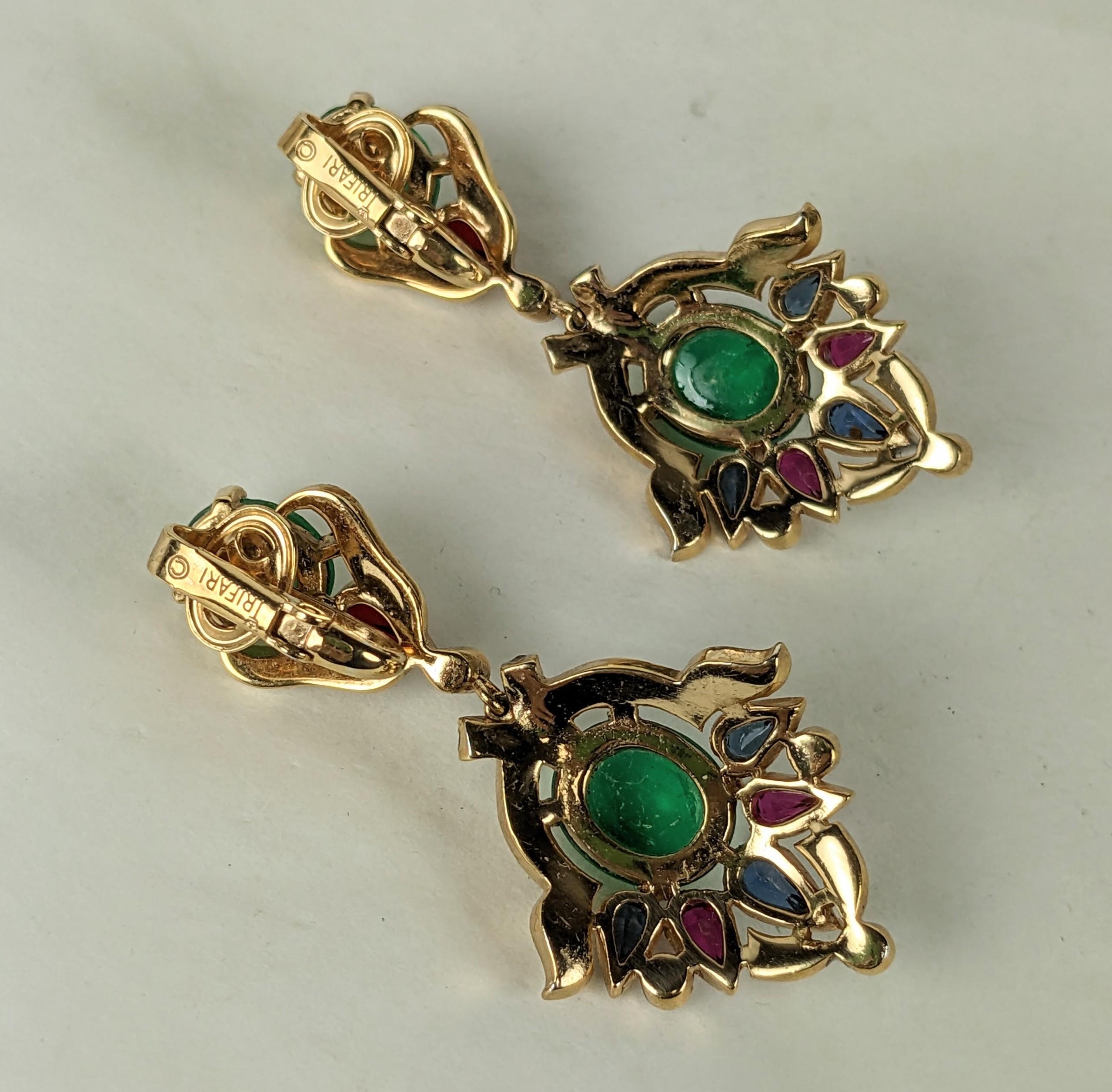 Trifari Jewels of India Moghul-Ohrringe Damen im Angebot