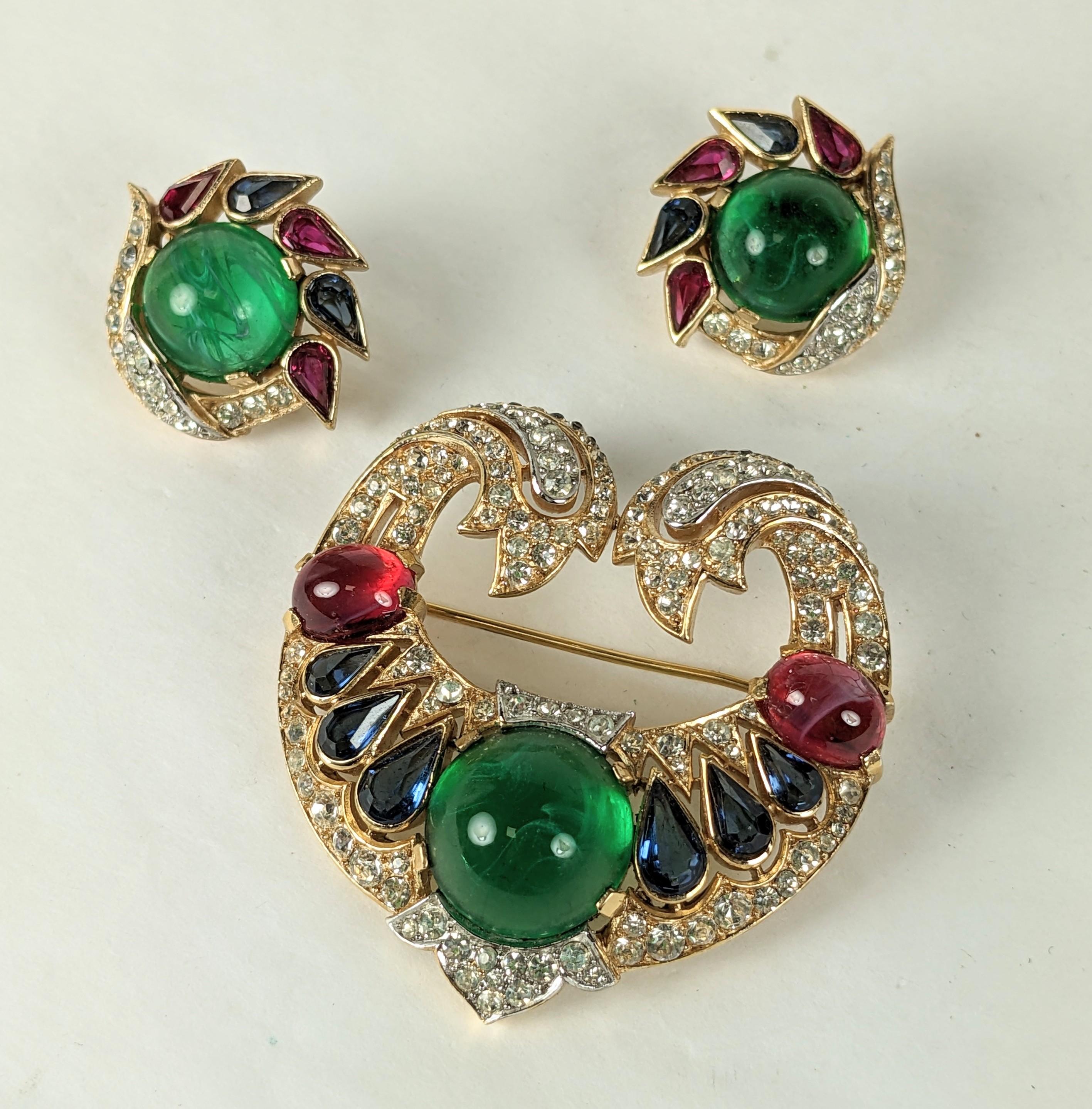 Trifari Jewels of India Moghul Earrings For Sale 1