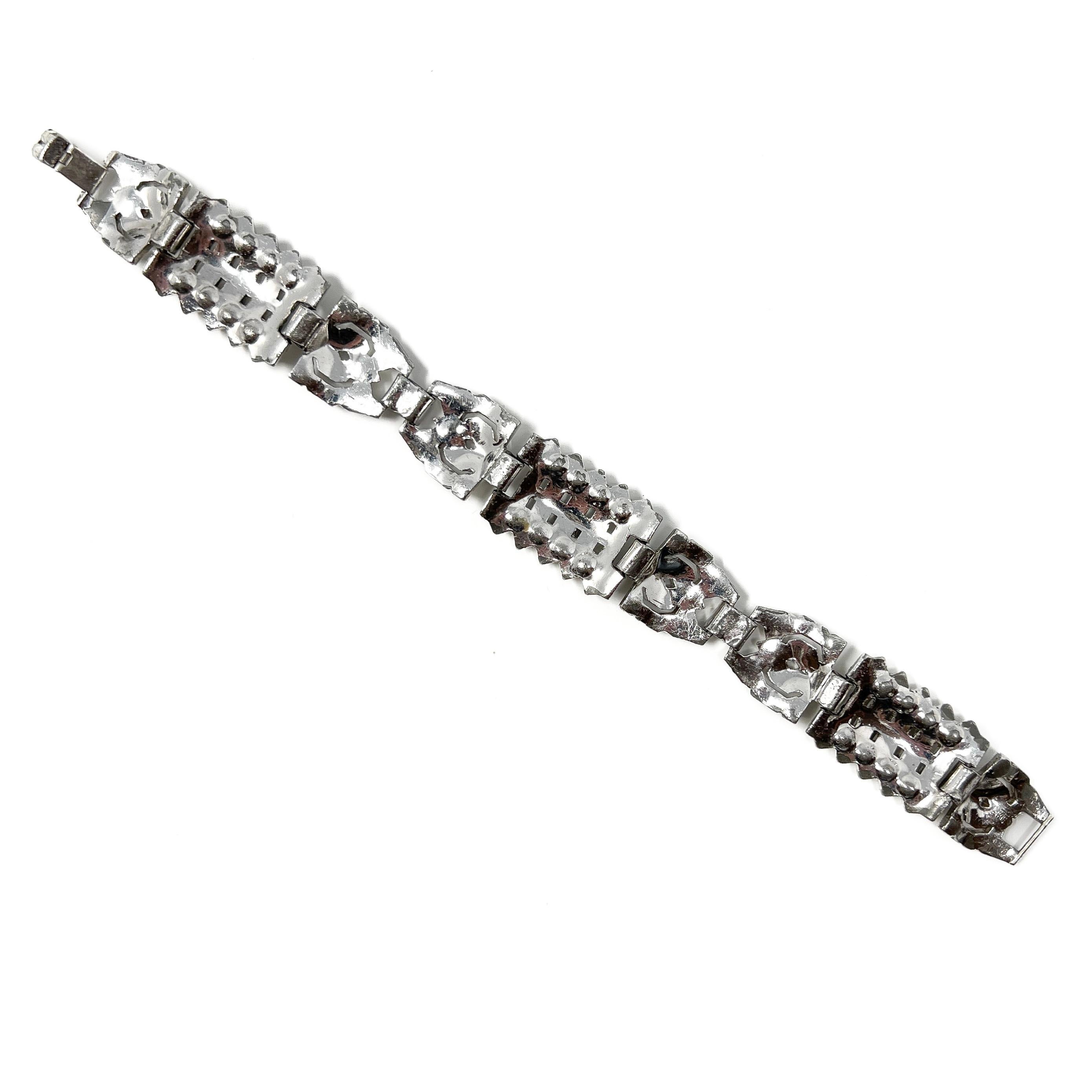 Trifari KTF Pasta Art Decó de finales de los años 20 Pulsera vintage en venta 3