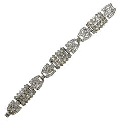 Trifari KTF Late 1920s Art Deco Paste Vintage Bracelet