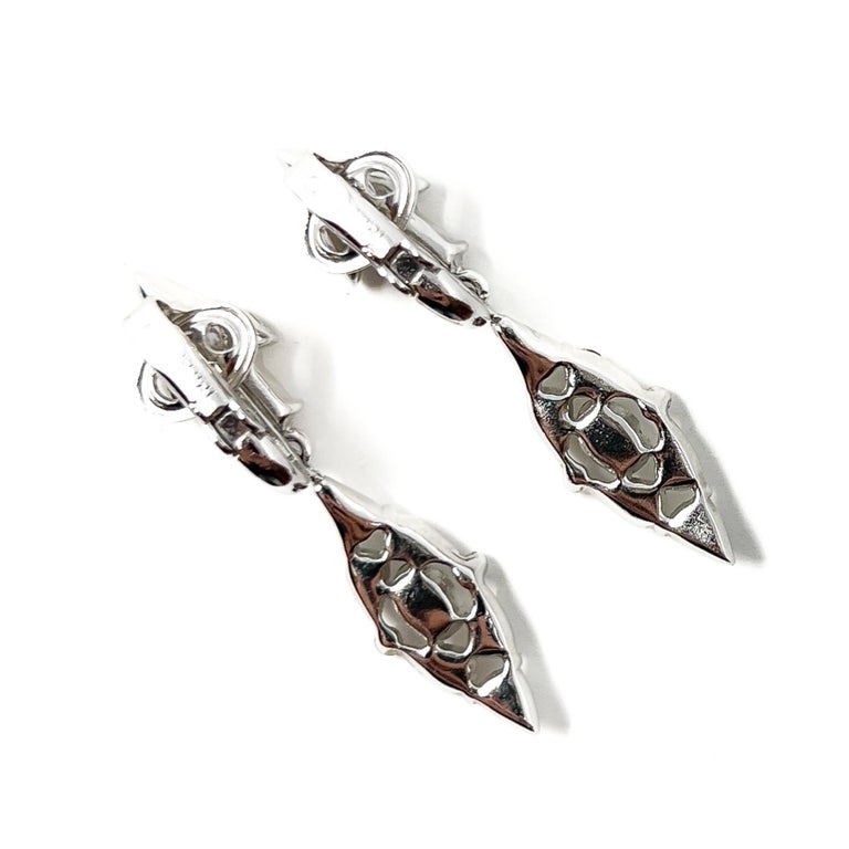 Boucles D'oreilles Vintage TRIFARI En Pâte De Verre Et Cuivre Doré 24K - Occasion Très Bon état