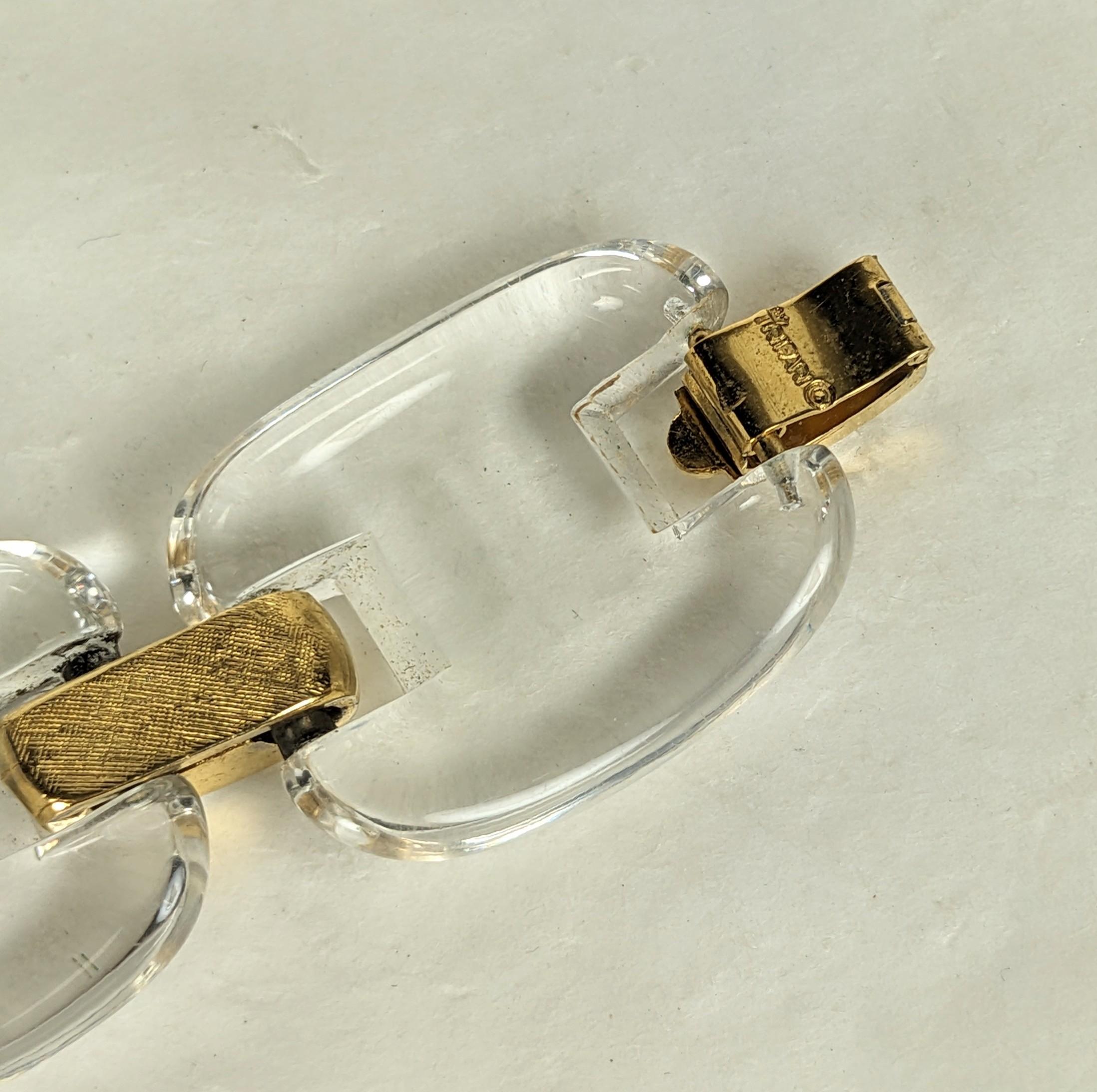 Trifari Lucite Link Modernist Bracelet For Sale 1