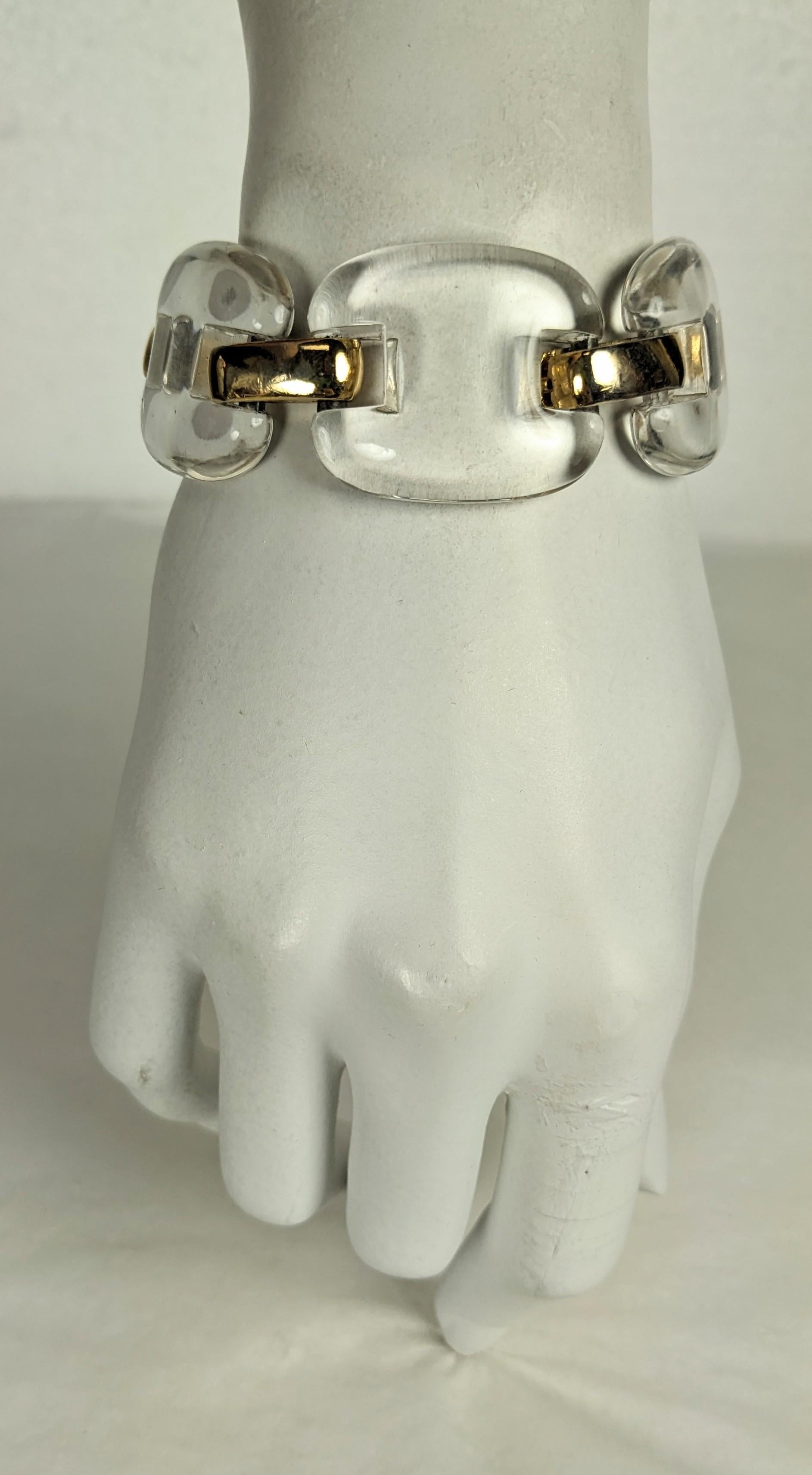 Trifari Lucite Link Modernist Bracelet For Sale 2