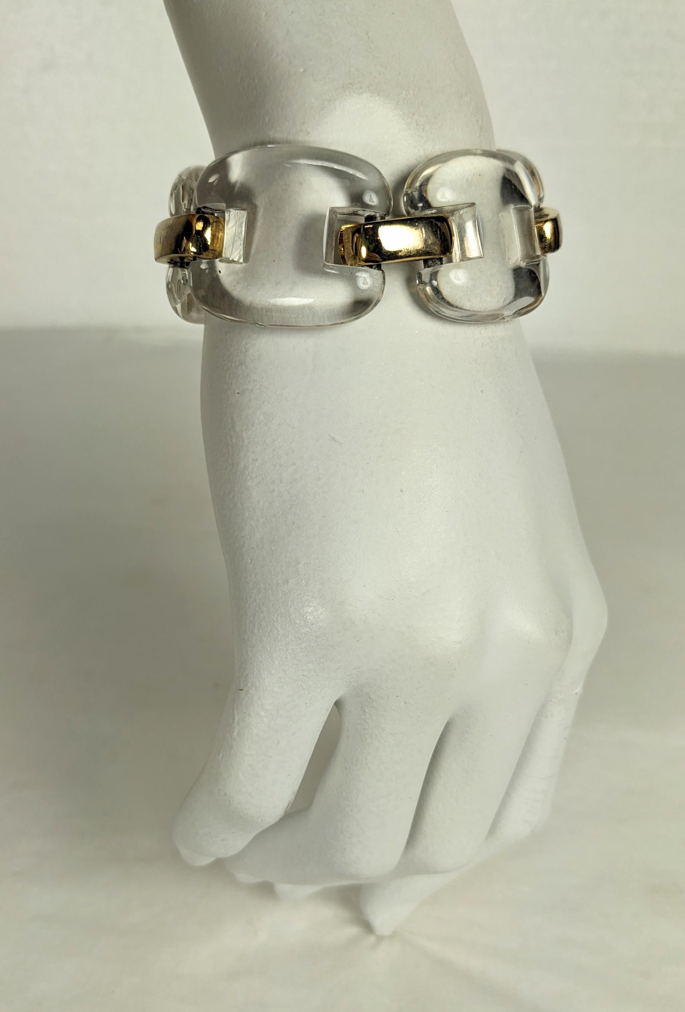Trifari Lucite Link Modernist Bracelet For Sale 3