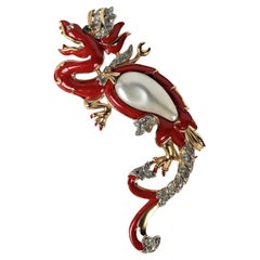 Trifari Ming Dragon Pearl Belly, Alfred Phillipe